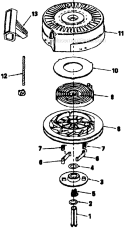 Page F Diagram and Parts List for 8964-0  Briggs and Stratton Generator